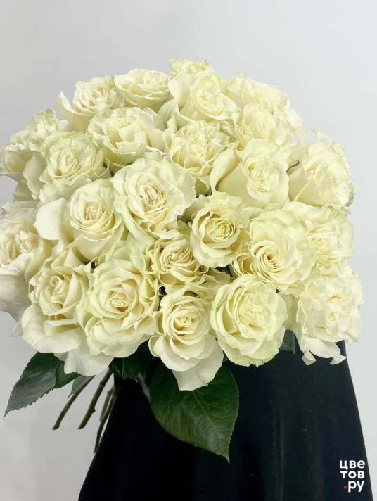Белые пионовидные розы - соберите свой букет 